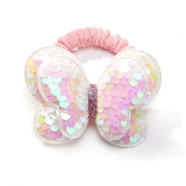 2Pcs Flower Bow Kids Hair Ties