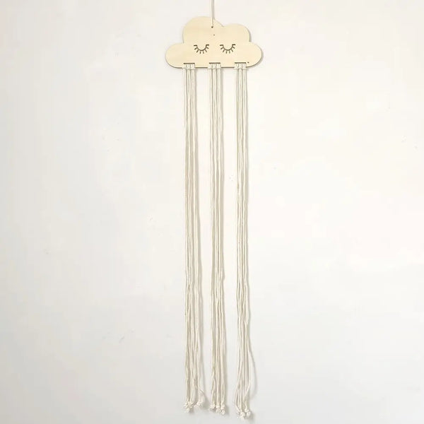 Solid Wood Cloud Hairpin Storage