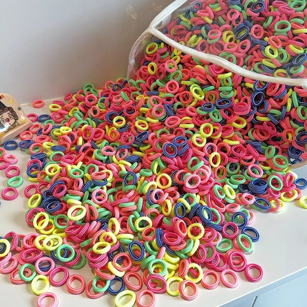 50Pcs Colorful Elastic Hair Ties