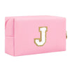 Preppy Chenille Letter Makeup Bag
