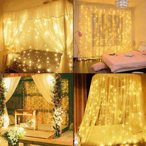 LED Curtain String Lights for Bedroom