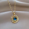 Luxury Zircon Moon Pendant Necklace