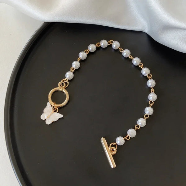 Fashion Butterfly Pearl Bracelet