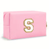 Preppy Chenille Letter Makeup Bag
