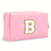 Preppy Chenille Letter Makeup Bag