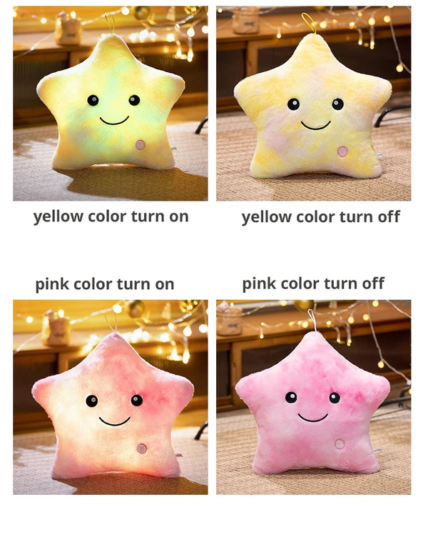 LED Soft Star Pillow for Kids