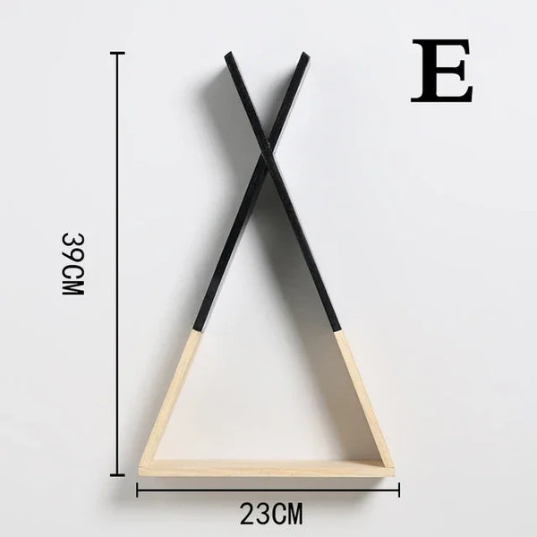 Nordic Wooden Trigon Shelf