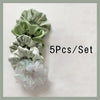 5Pcs Satin Elastic Hair Scrunchies