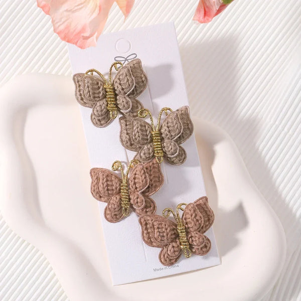 4pcs/set Cute Handmade Butterfly Hair Clips