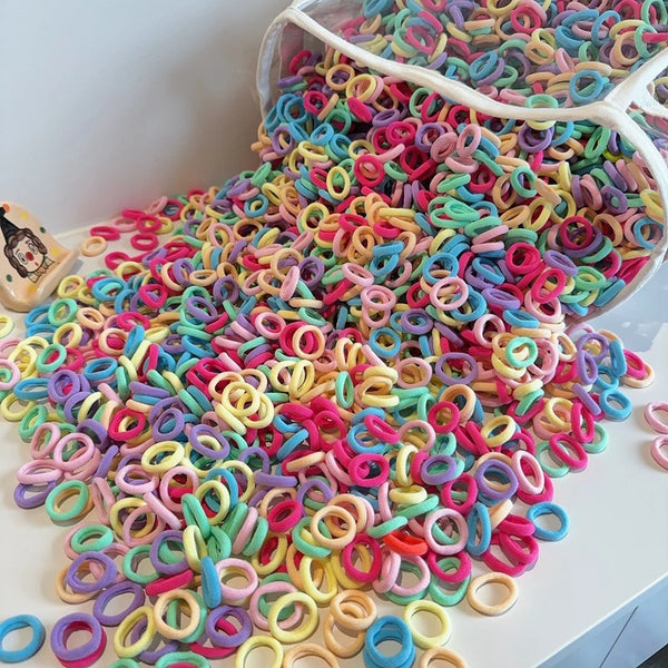 50Pcs Colorful Elastic Hair Ties