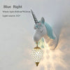 Nordic Crystal Unicorn Wall Lamp