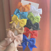 Cute Solid Ribbon Bow Hair Clips