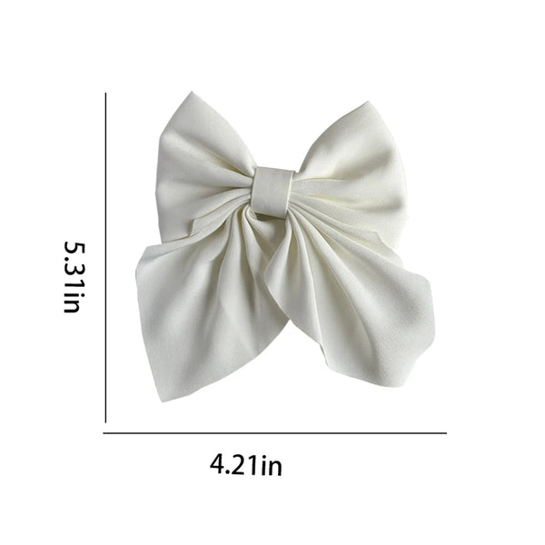 5Pcs Elegant Satin Bow Hair Clips
