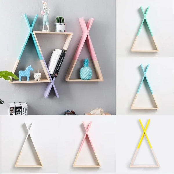 Nordic Wooden Trigon Shelf