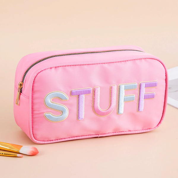 Personalized Preppy Patch Makeup Bag