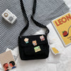 Cute Small Canvas Bag with Pendant