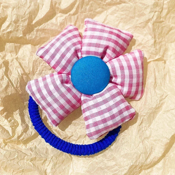2Pcs Flower Bow Kids Hair Ties
