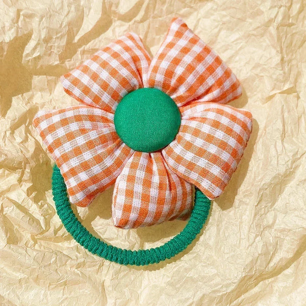 2Pcs Flower Bow Kids Hair Ties