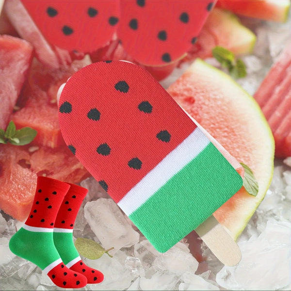 Trendy Watermelon Crew Socks