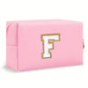 Preppy Chenille Letter Makeup Bag