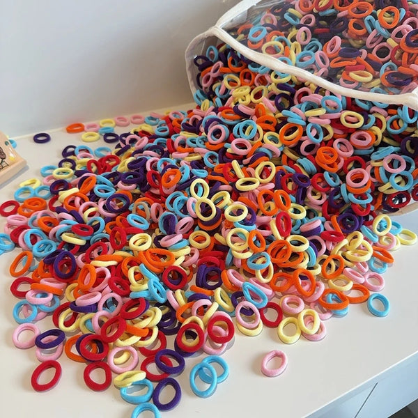 50Pcs Colorful Elastic Hair Ties