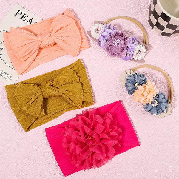 3Pcs Cable Knit Baby Headbands Set