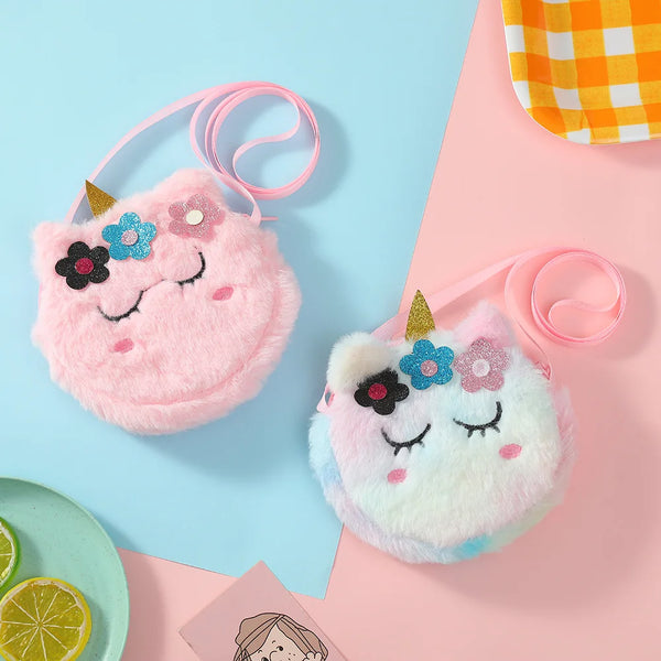 Trendy Plush Shoulder Bag for Girls