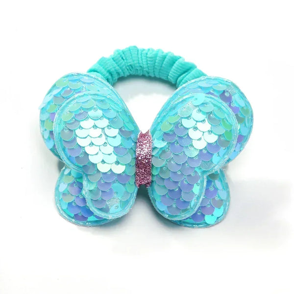 2Pcs Flower Bow Kids Hair Ties