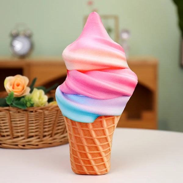 Realistic Ice Cream Plush Pillow