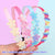 4Pcs Rainbow Heart Headbands for Girls