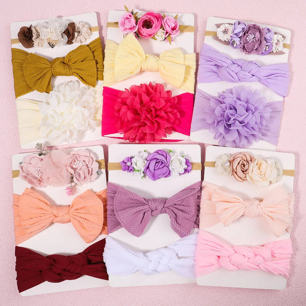 3Pcs Cable Knit Baby Headbands Set