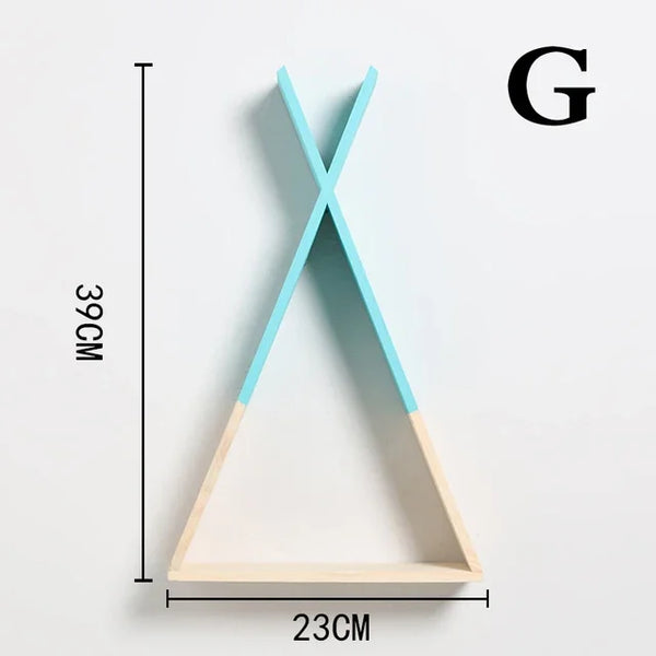 Nordic Wooden Trigon Shelf