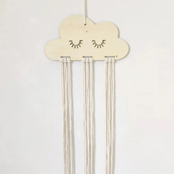 Solid Wood Cloud Hairpin Storage