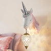 Nordic Crystal Unicorn Wall Lamp