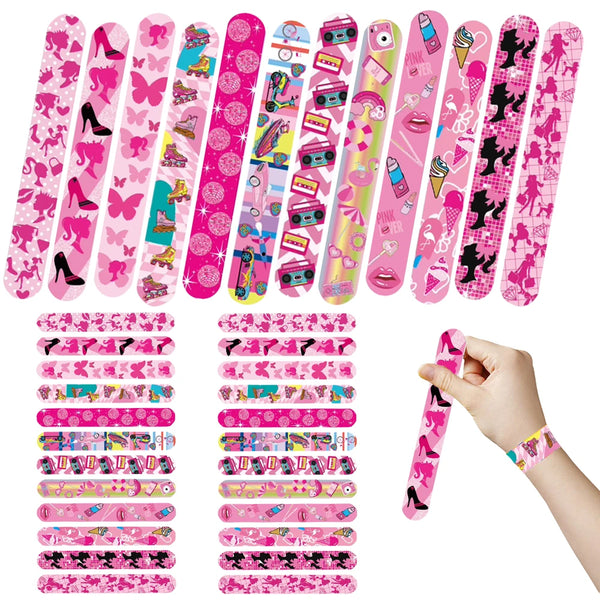 Barbie Pink Black Slap Bracelet