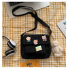 Cute Small Canvas Bag with Pendant