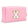 Preppy Chenille Letter Makeup Bag