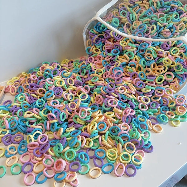 50Pcs Colorful Elastic Hair Ties