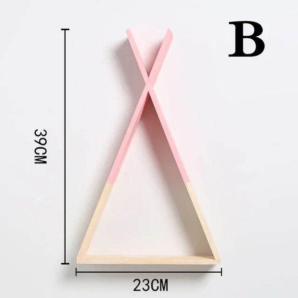 Nordic Wooden Trigon Shelf