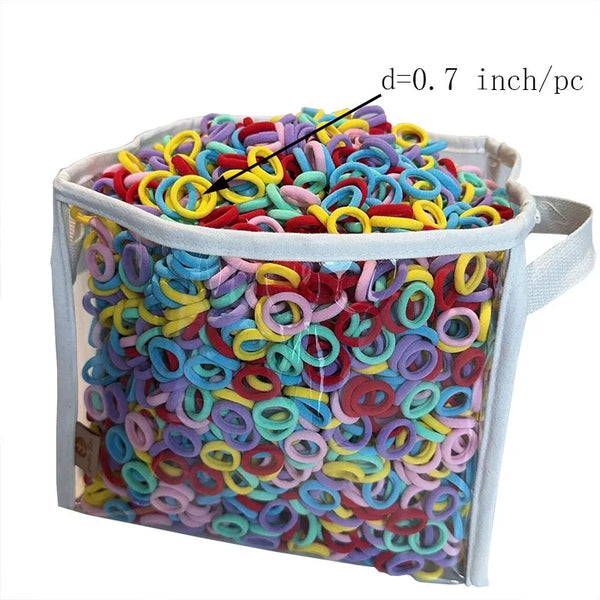 50Pcs Colorful Elastic Hair Ties