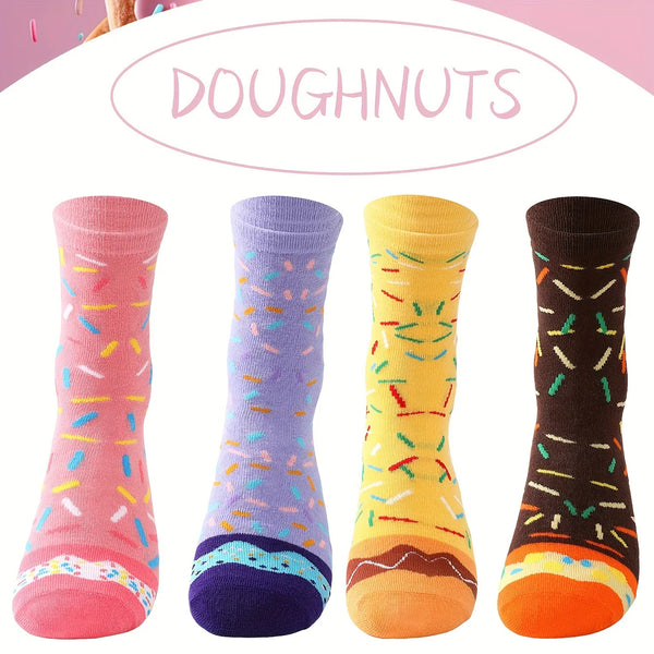 Colorful Donut Pattern Gift Socks