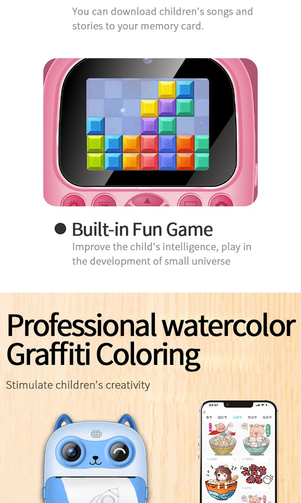 Children Digital Camera Instant Print