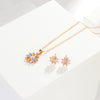 Elegant Stud Earrings Necklace Set