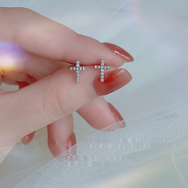 Fashion Stainless Steel Cross Earrings