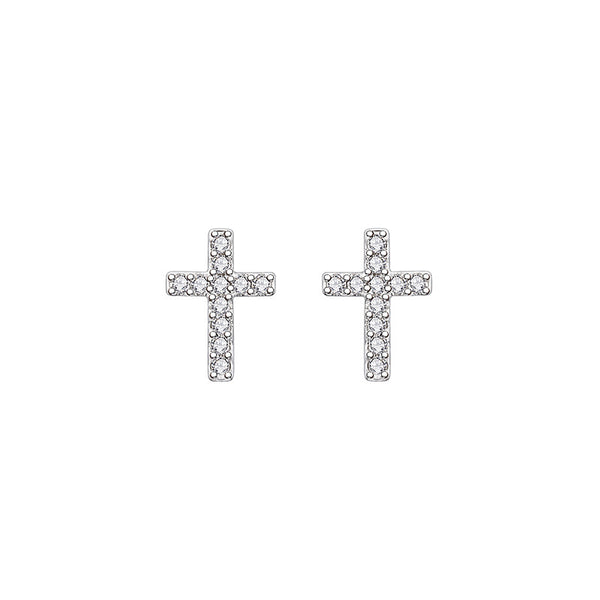 Fashion Stainless Steel Cross Earrings