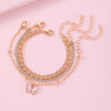 Butterfly Pendant Punk Bracelet Set