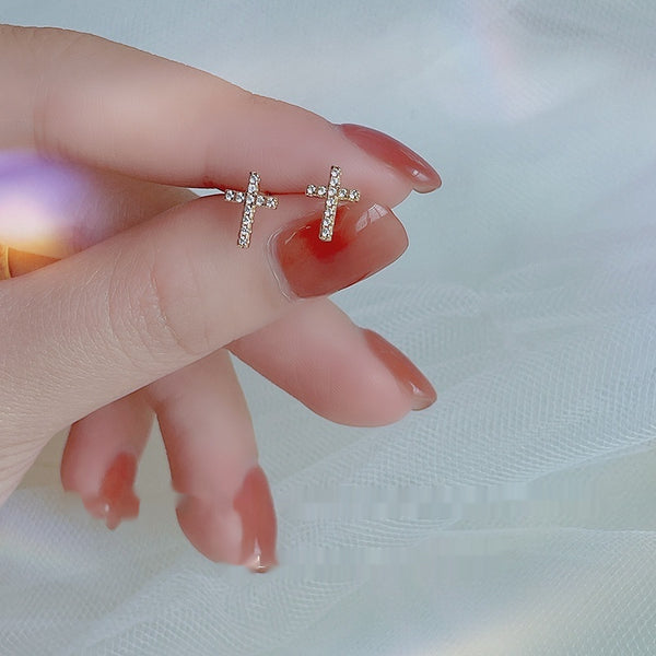 Fashion Stainless Steel Cross Earrings