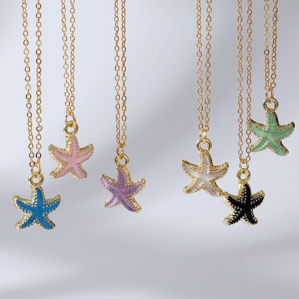 Pearl Shell Starfish Pendant Necklace