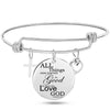 Jesus Bible Scripture Bangle Bracelet