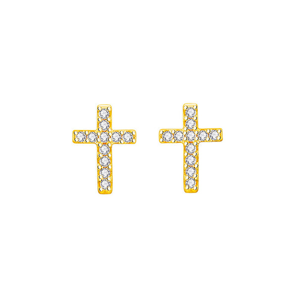 Fashion Stainless Steel Cross Earrings